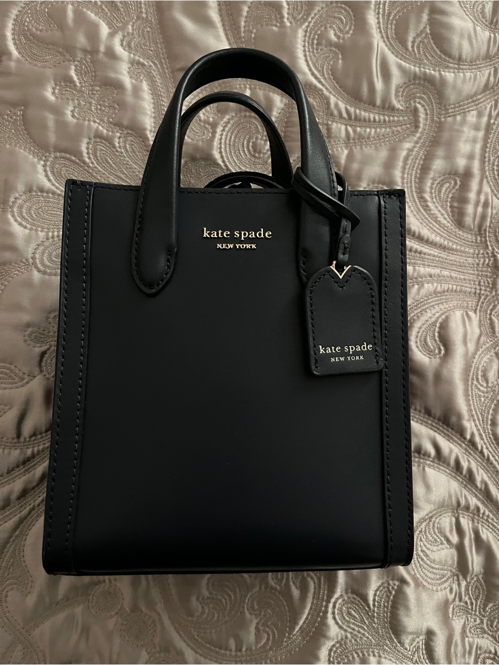 kate spade New York Midnight Blue Leather Tote